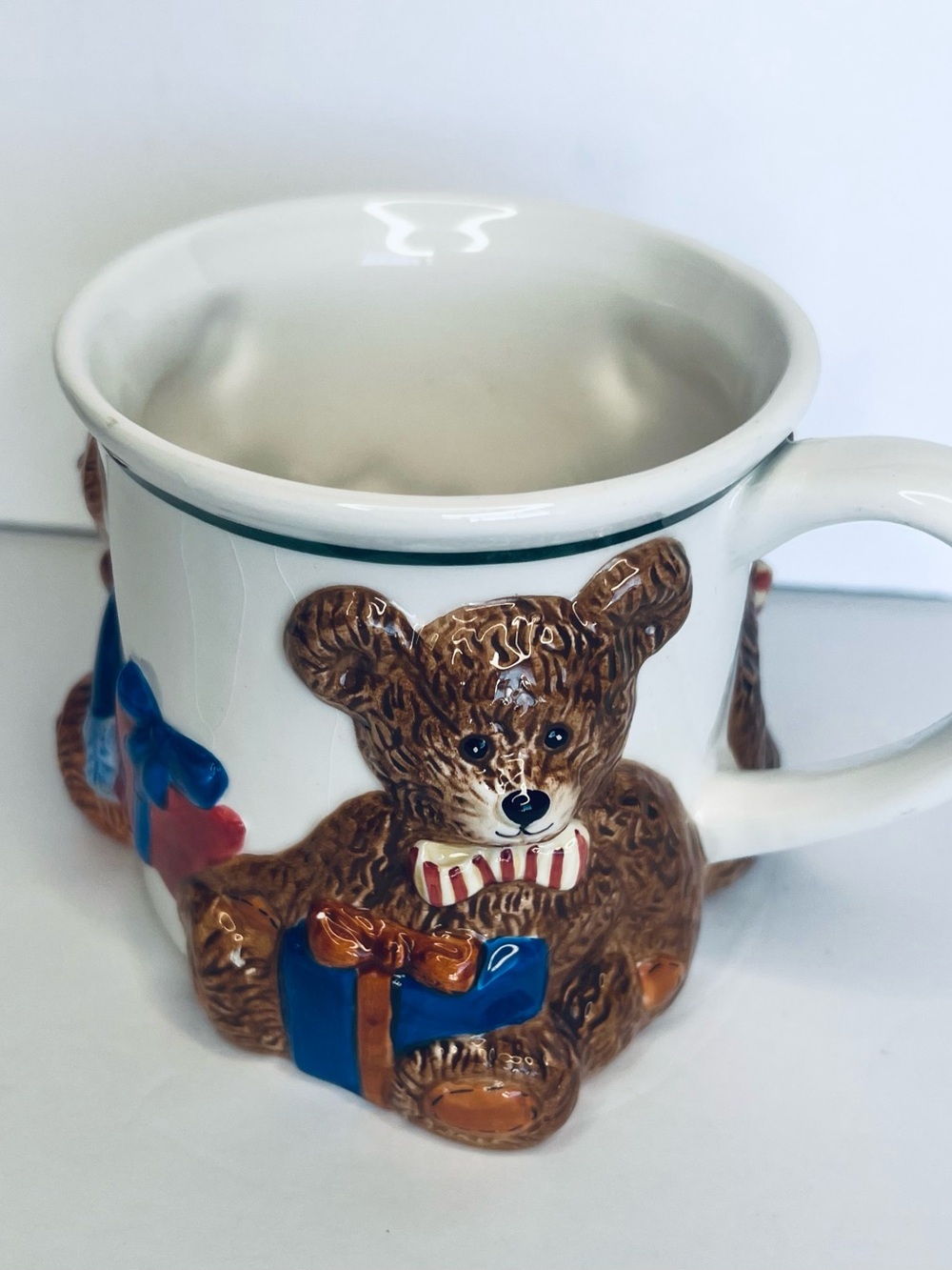 VTG 3D Bear Houston Harvest Huge Ceramic Accent Mug in Brown Collectible